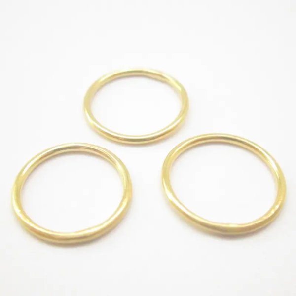 Srebro Złocone Ag - kółko lutowane 13 mm (drut 1 mm)