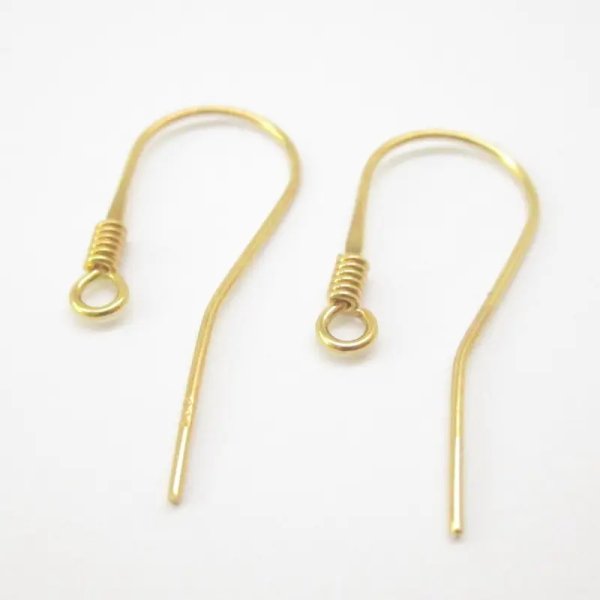 Srebro Ag Złocone - bigle otwarte 27x10 mm (para)