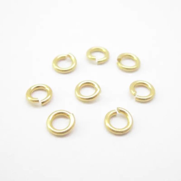 Srebro Złocone Ag - kółko cięte 4 mm (drut 0,8 mm)