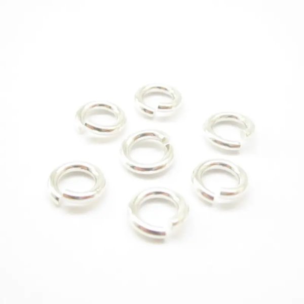 Srebro Ag - kółka cięte 6 mm (drut 1,2 mm)