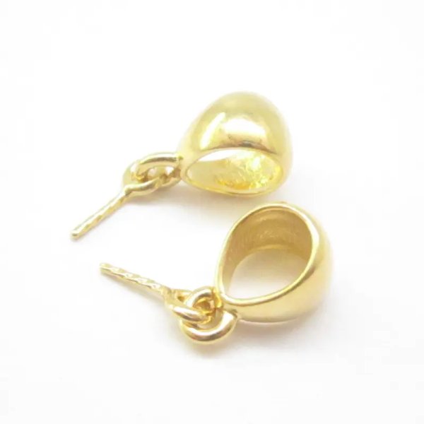 Srebro Ag złocone - krawatka z bolcem - otwór (3,5 mm, 4 mm i 5 mm)