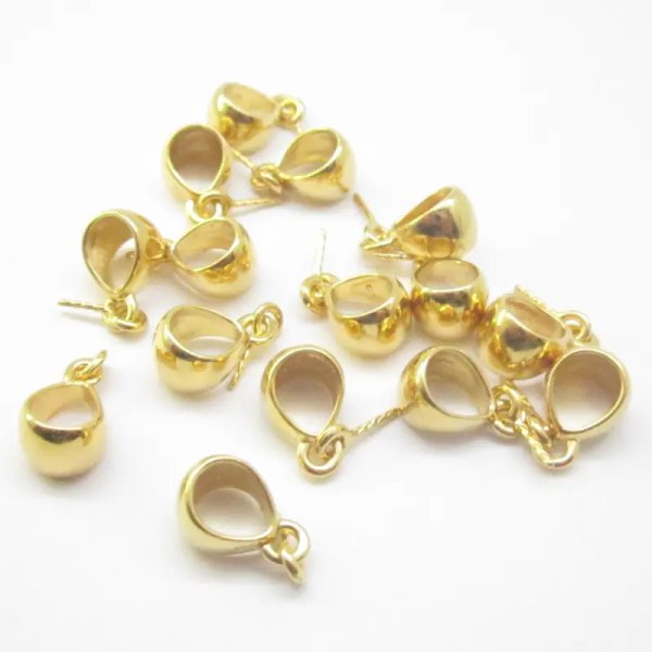 Srebro Ag złocone - krawatka z bolcem - otwór (3,5 mm, 4 mm i 5 mm)