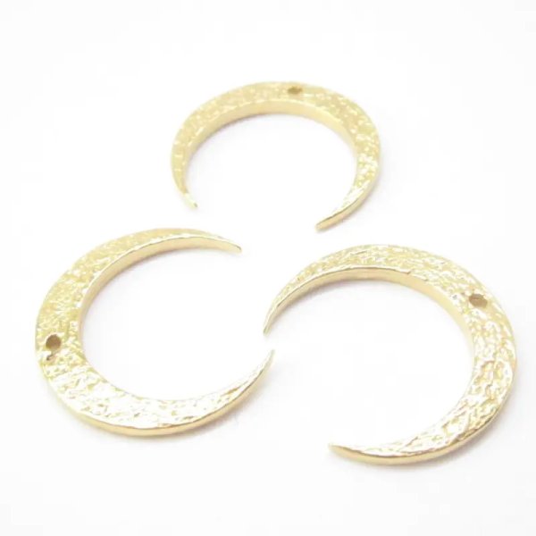 Srebro złocone Ag - zawieszka księżyc 20x19 mm 