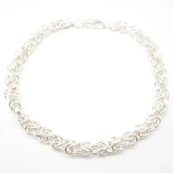 Srebro - bransoletka "BIZANTYNA" ręcznie zrobiona (19 cm, 20 cm, 21 cm)