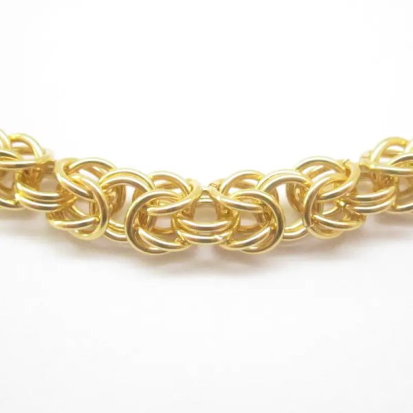 Srebro złocone - bransoletka "BIZANTYNA" ręcznie zrobiona (19 cm, 20 cm, 21 cm)