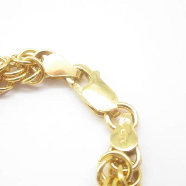 Srebro złocone - bransoletka "BIZANTYNA" ręcznie zrobiona (19 cm, 20 cm, 21 cm)