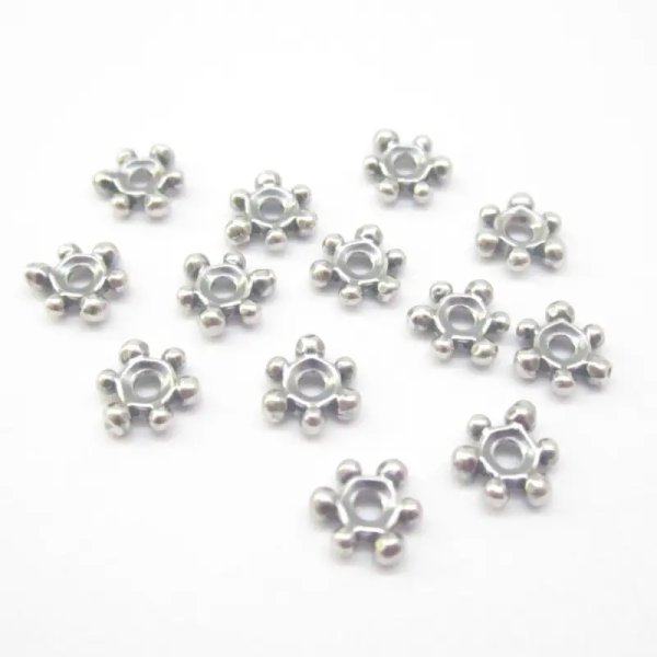 Srebro Ag oksydowane - przekładka ozdobna 5,5x1,5 mm  