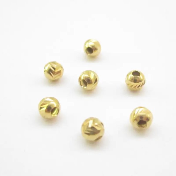 Srebro Ag złocone - kulka ozdobna 4 mm  