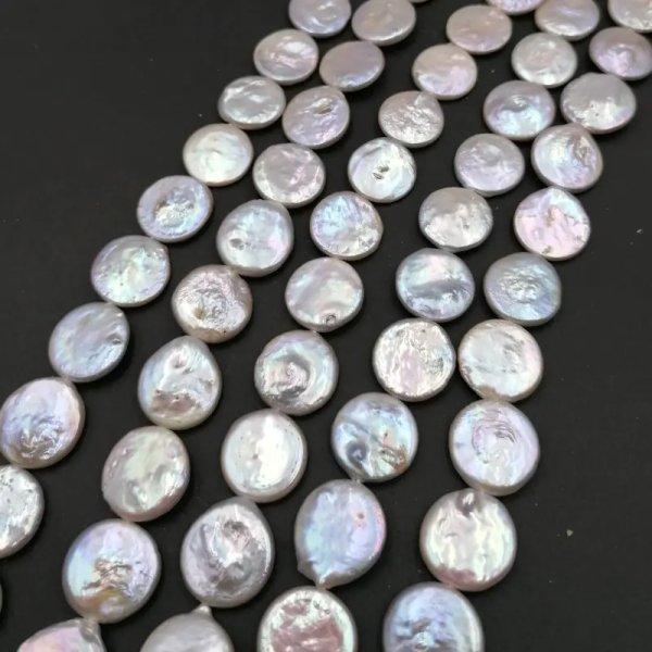 Perły Naturalne Hodowane pastylki <br>15-17 mm (sznur)