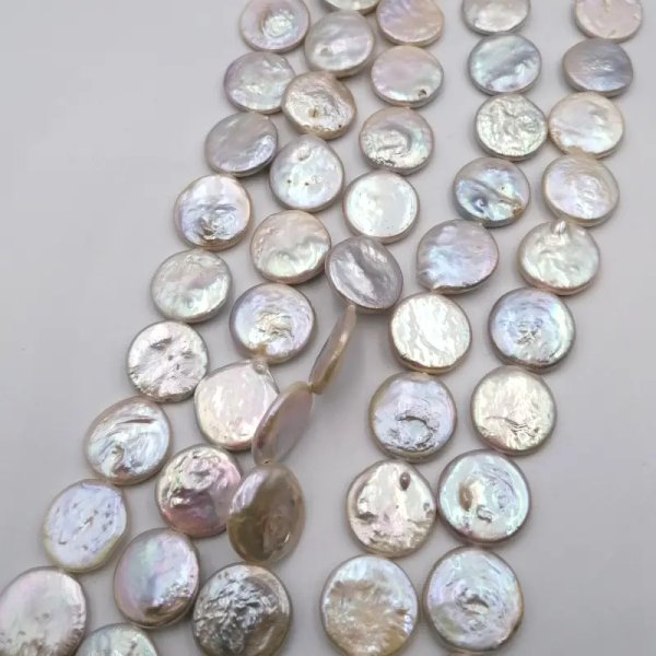 Perły Naturalne Hodowane pastylki <br>15-17 mm (sznur)