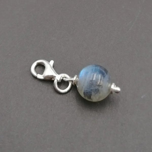 Srebro Ag - zawieszka charms labradoryt 7mm 