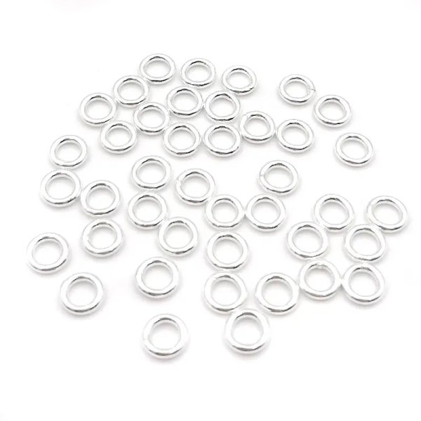 Srebro Ag - kółko lutowane 5 mm (drut 1mm) 