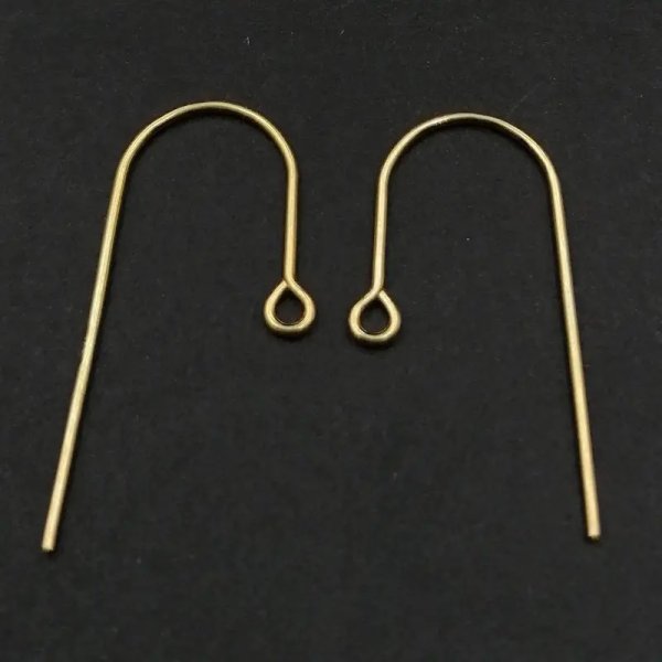 Srebro Ag Złocone - bigle otwarte 24x14 mm (para)