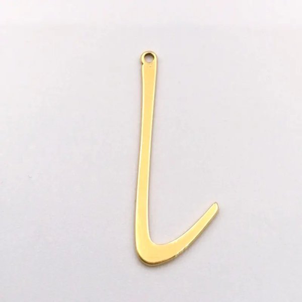 Srebro Ag złocone - zawieszka literka L