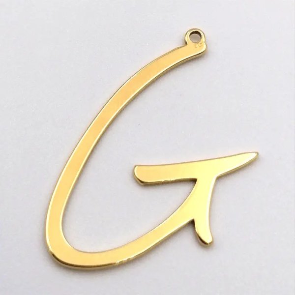 Srebro Ag złocone - zawieszka literka G