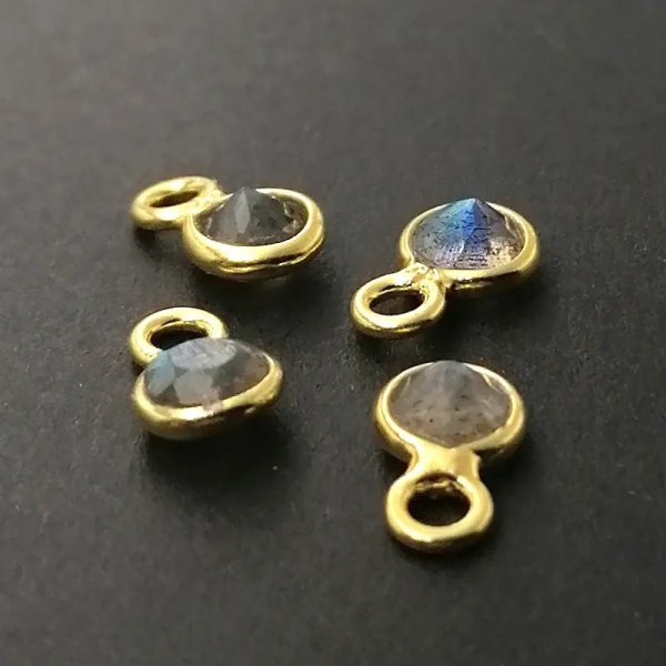 Srebro Ag złocone - wisiorek z Labradorytem