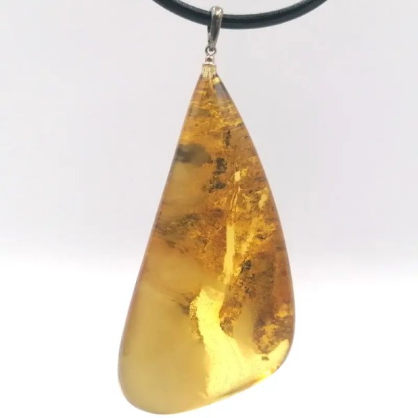 Bursztyn i srebro - zawieszka