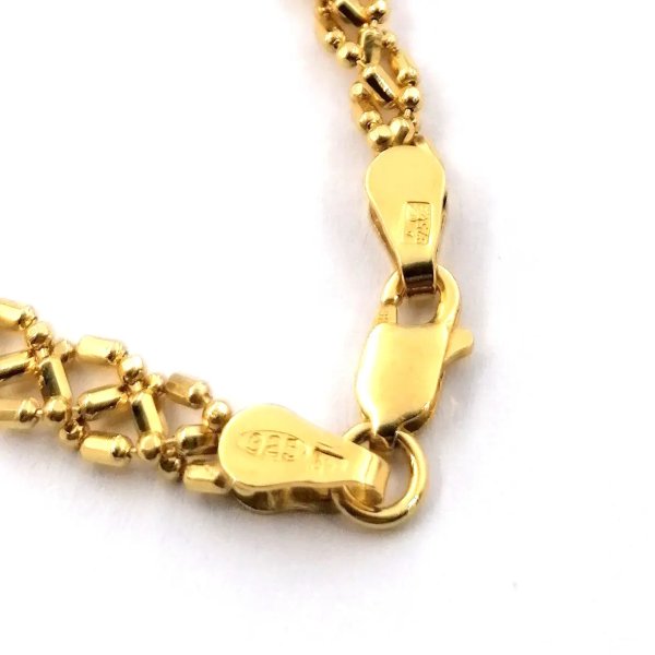 Srebro złocone - bransoletka (19 cm, 20 cm, 21 cm)