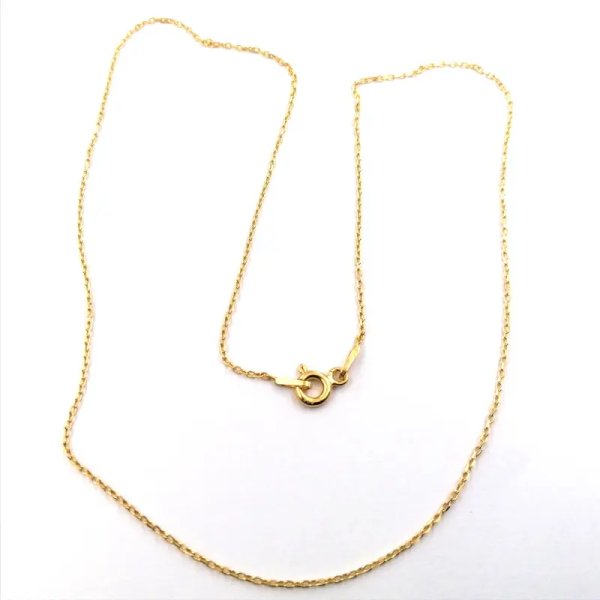 Łańcuszek Anker 40cm - srebro złocone