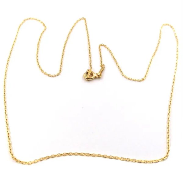 Łańcuszek Anker 45cm - srebro złocone