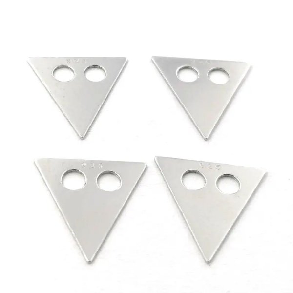 Srebro Ag Rodowane - zawieszka blaszka celebrytka 12x12mm  