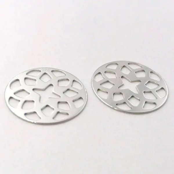 Srebro Ag - element ozdobny ażurowy 16 mm – okrągły