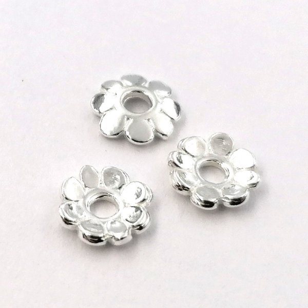 Srebro Ag - kwiatek 6mm  