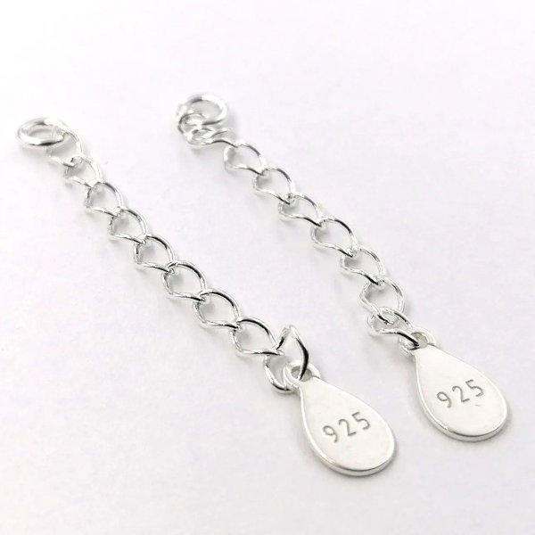 Srebro Ag - Łańcuszek  3x2mm (4cm)+ blaszka 925