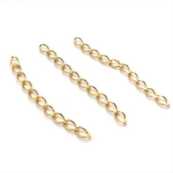 Srebro Ag Złocone - Łańcuszek  3x2mm (3cm)