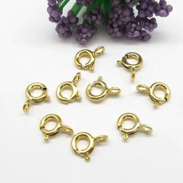 Srebro Ag Złocone - zapięcie typu federing 6mm  