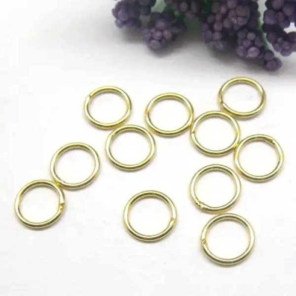 Ag Złocone - kółko lutowane 7mm (drut 1mm) 