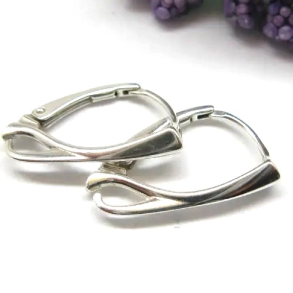 Srebro Ag - bigle angielskie 19x11mm (para)