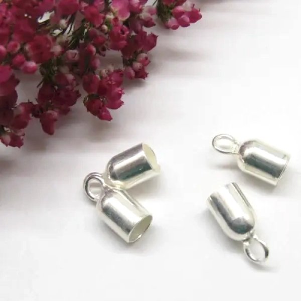 Srebro Ag - Końcówki do rzemieni średnica wew. 5mm/para