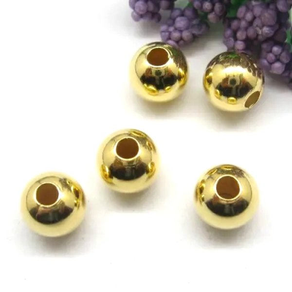 Srebro Ag złocone - kulka 8mm  