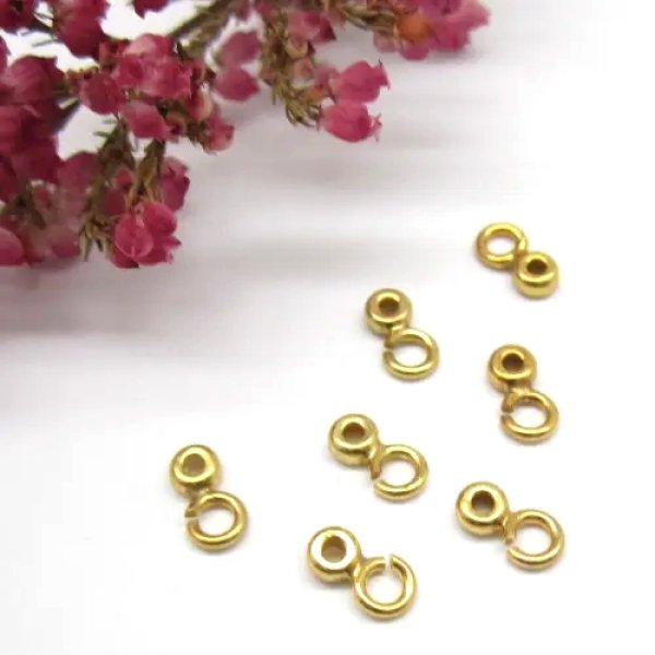 Srebro Złocone Ag - element ozdobny zawieszka 3x1,2mm 