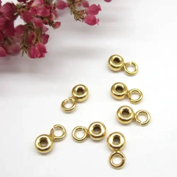 Srebro Złocone Ag - element ozdobny zawieszka 4x2mm 