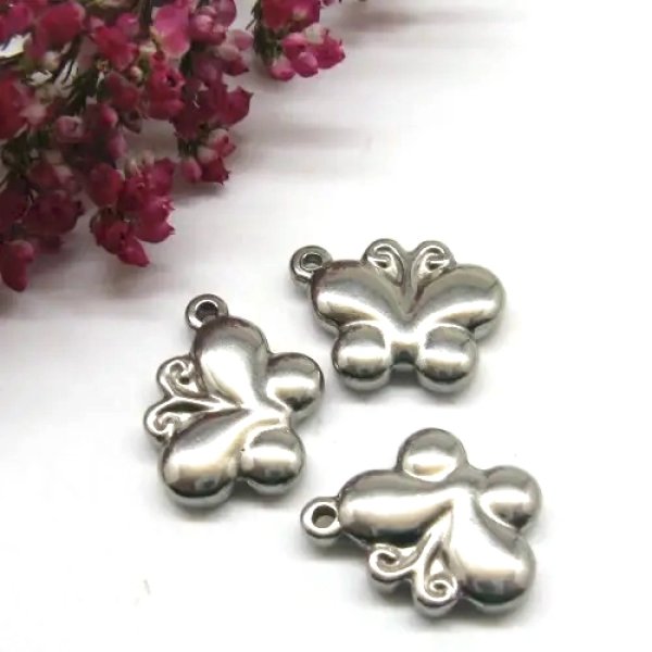 Stal Szlachetna Motyl - element ozdobny 14x12mm