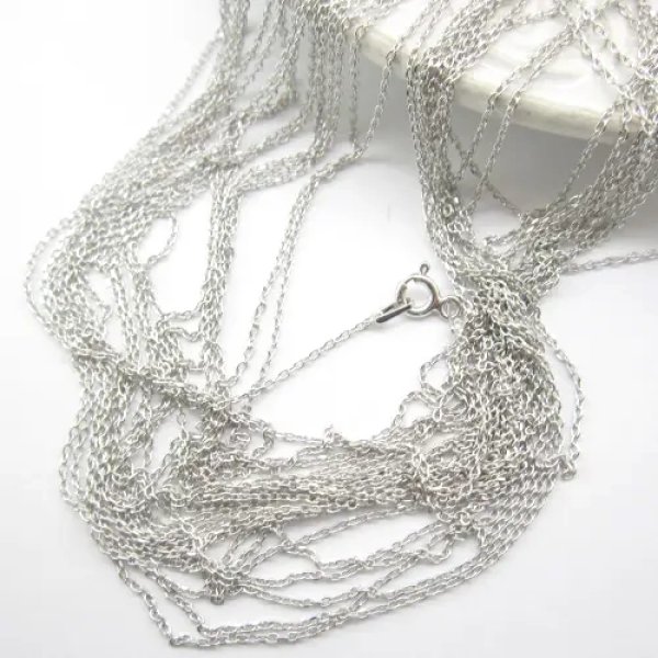 Łańcuszek Anker 42cm - srebro rodowane