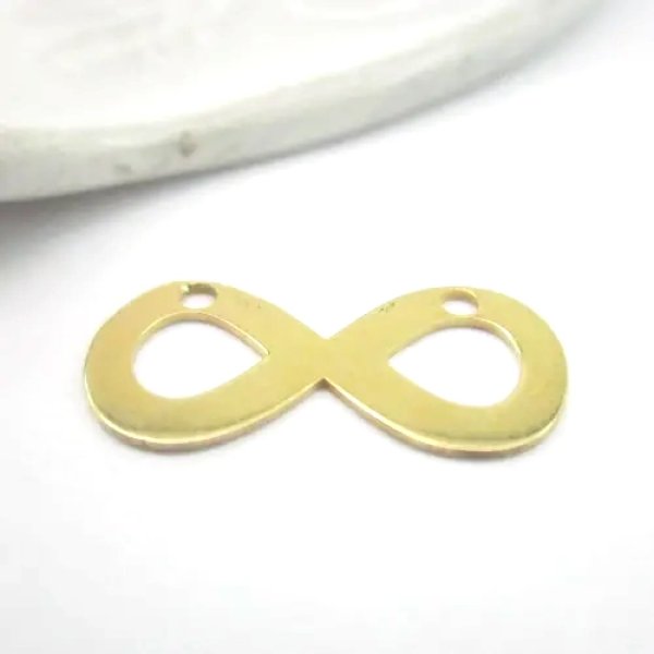 Srebro Ag Złocone - element ozdobny nieskończoność 19x9mm 