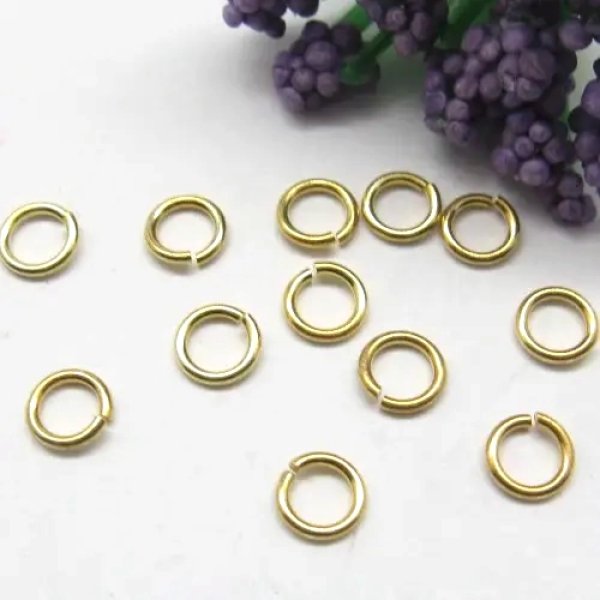 Srebro Złocone Ag - kółko otwarte 4,5mm (drut 0,8)