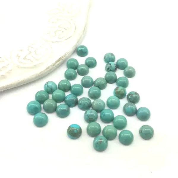 Turkus 6x6x4 mm okrągły