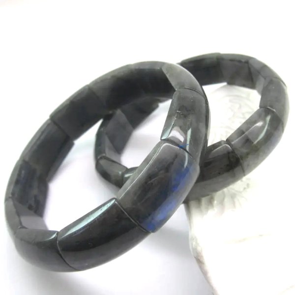 Labradoryt - 17x14 mm - bransoleta (sztuka)