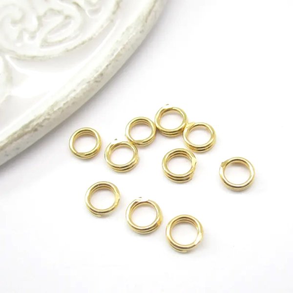 Srebro Złocone Ag - sprężynki 4,5mm 