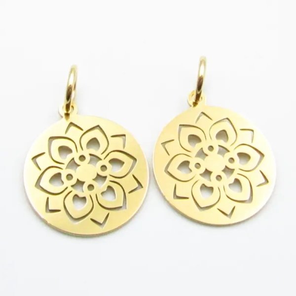 Srebro Ag Złocone - zawieszka rozetka