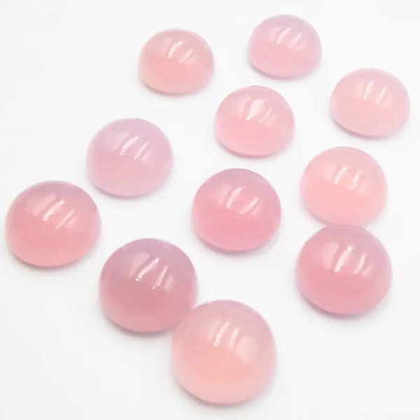 Agat różowy 14 mm okrągły (sztuka)