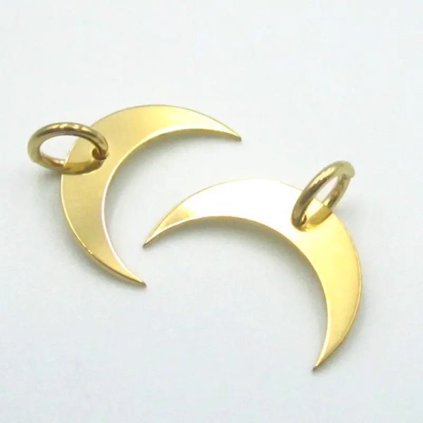 Srebro Ag Złocone - zawieszka księżyc