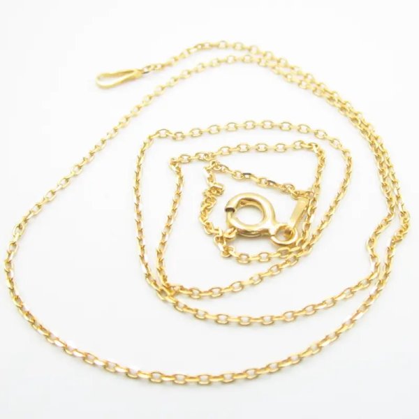 Łańcuszek Anker 38cm - srebro złocone