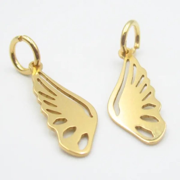 Srebro Ag Złocone - zawieszka skrzydło