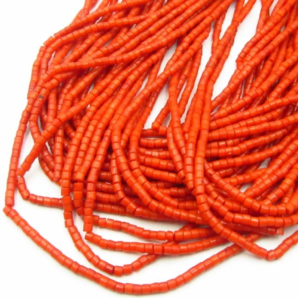 Koral ciemny pomarańczowy walce 3x3 mm (sznur)