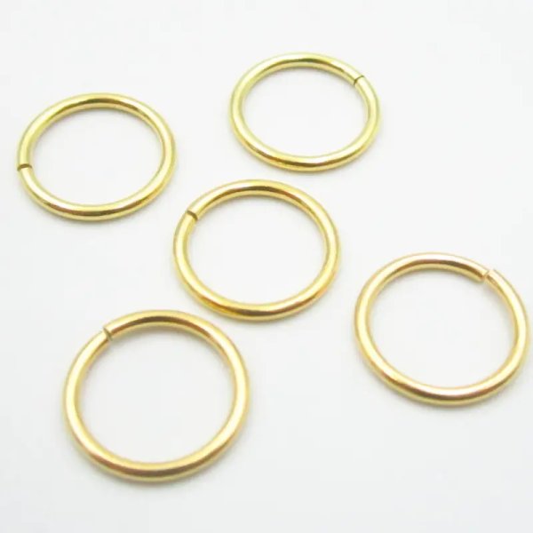 Srebro Złocone Ag - kółko cięte 10 mm (drut 1,2 mm)